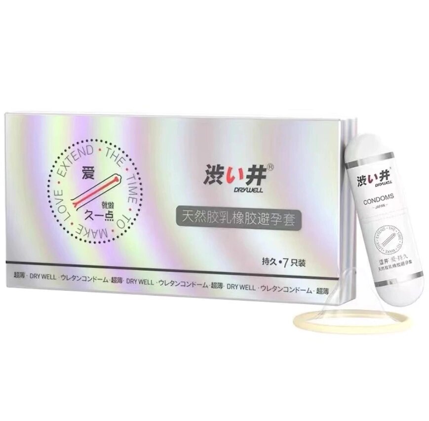 Презервативы DryWell в капсуле, ультратонкие 0,03 мм., латекс, (упаковка 7 шт.) от компании Оптовая компания "Sex Opt" - фото 1