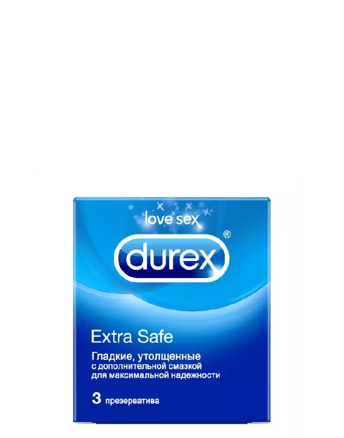 Презервативы Durex Extra safe, 3 шт. от компании Оптовая компания "Sex Opt" - фото 1