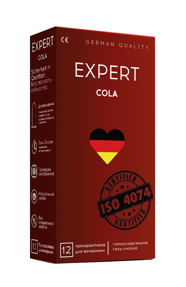 Презервативы EXPERT COLA № 12 (с ароматом колы), 12 штук от компании Оптовая компания "Sex Opt" - фото 1