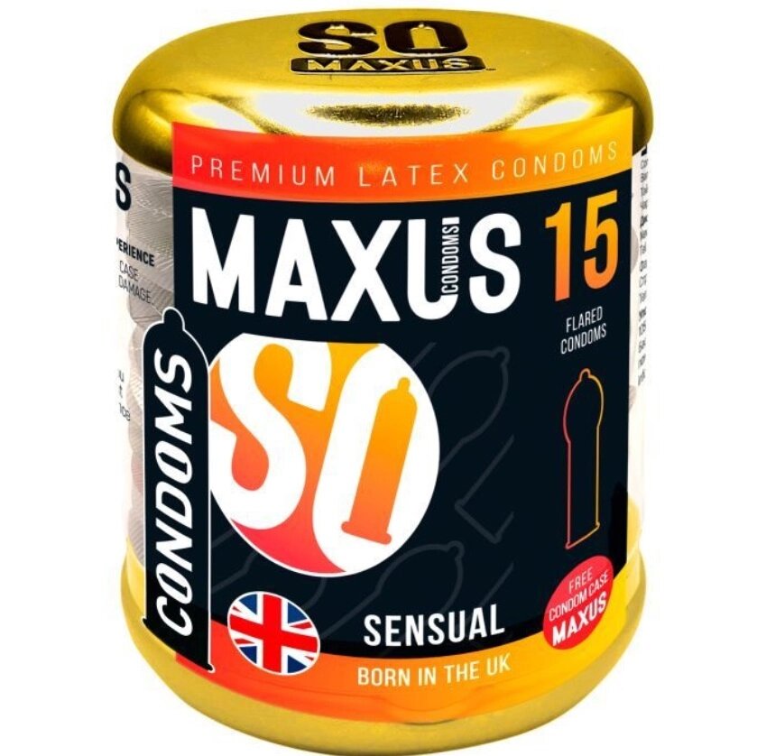 Презервативы гладкие, анатомические MAXUS Sensual 15 шт. от компании Оптовая компания "Sex Opt" - фото 1