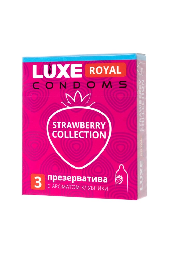 Презервативы LUXE ROYAL Strawberry Collection (3 шт.) от компании Оптовая компания "Sex Opt" - фото 1