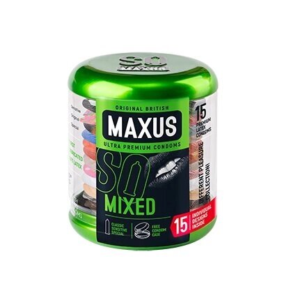 Презервативы "MAXUS" MIXED № 15 (набор) в железном кейсе от компании Оптовая компания "Sex Opt" - фото 1