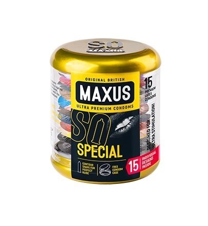 Презервативы "MAXUS" SPECIAL № 15 (точечно-ребристые) в железном кейсе от компании Оптовая компания "Sex Opt" - фото 1
