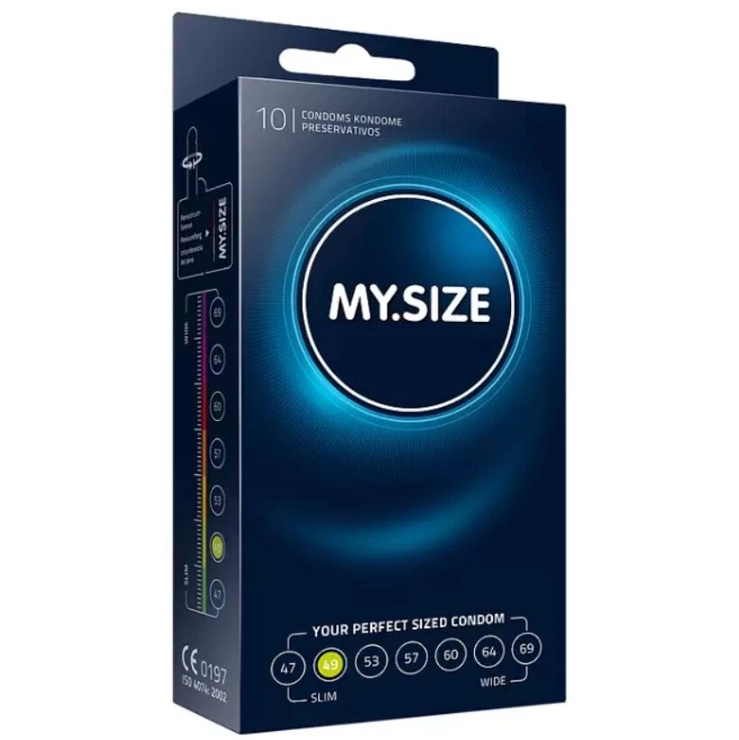 Презервативы My Size Pro классические 10 шт. (размер w=49 мм.) от компании Оптовая компания "Sex Opt" - фото 1