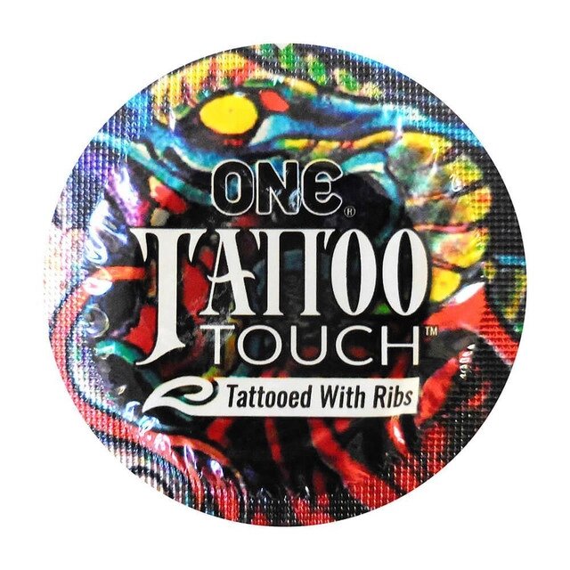 Презервативы ONE Tattoo touch MIX 1 шт. от компании Оптовая компания "Sex Opt" - фото 1