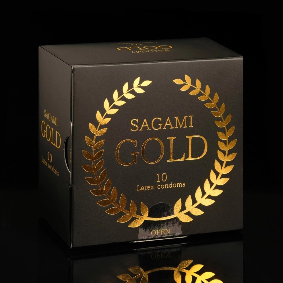 Презервативы Sagami Gold , 10 шт./уп. от компании Оптовая компания "Sex Opt" - фото 1