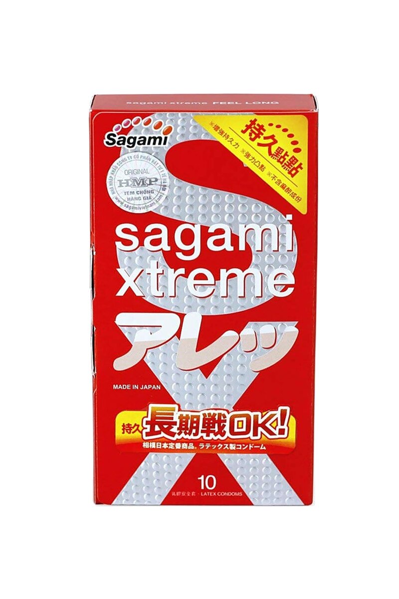 Презервативы Sagami xtreme feel long 10 шт. (ультрапрочные) от компании Оптовая компания "Sex Opt" - фото 1