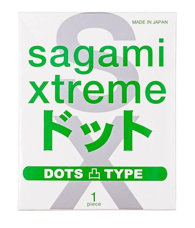 Презервативы SAGAMI Xtreme Type-E 1 шт. (точечные) от компании Оптовая компания "Sex Opt" - фото 1