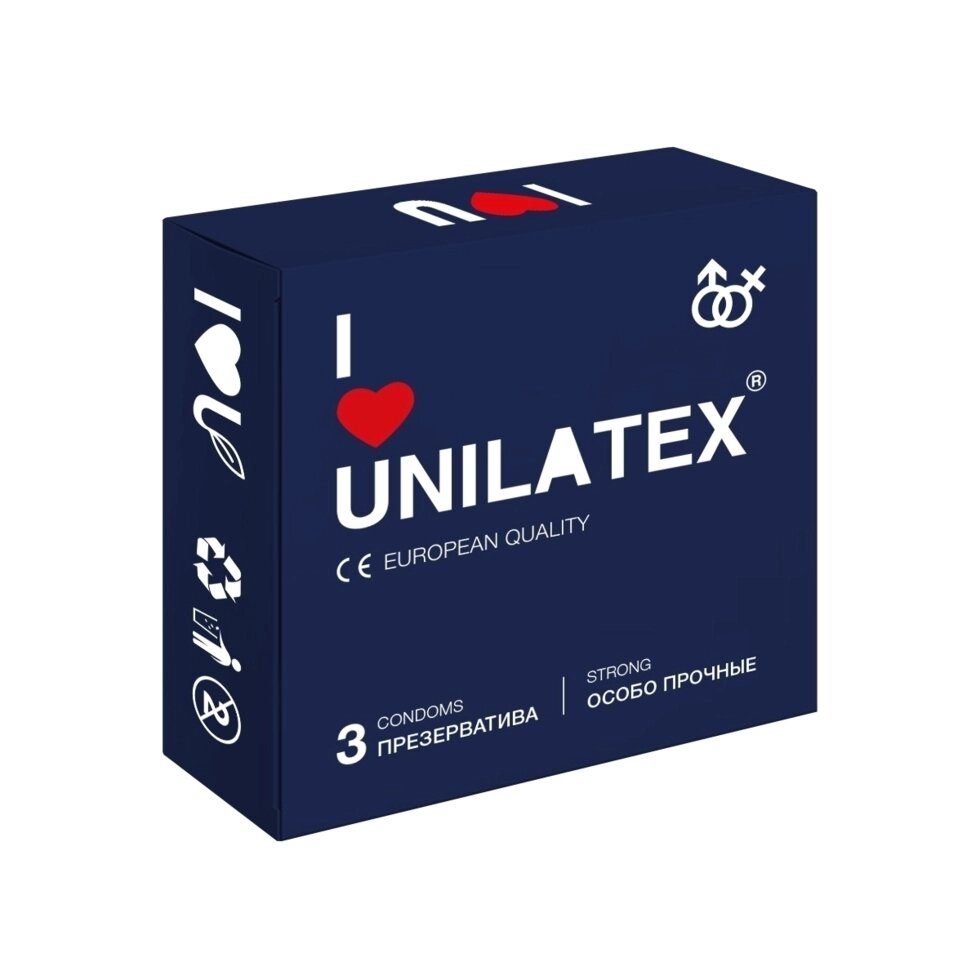 Презервативы Unilatex Extra Strong/особо прочные, 3 шт. от компании Оптовая компания "Sex Opt" - фото 1