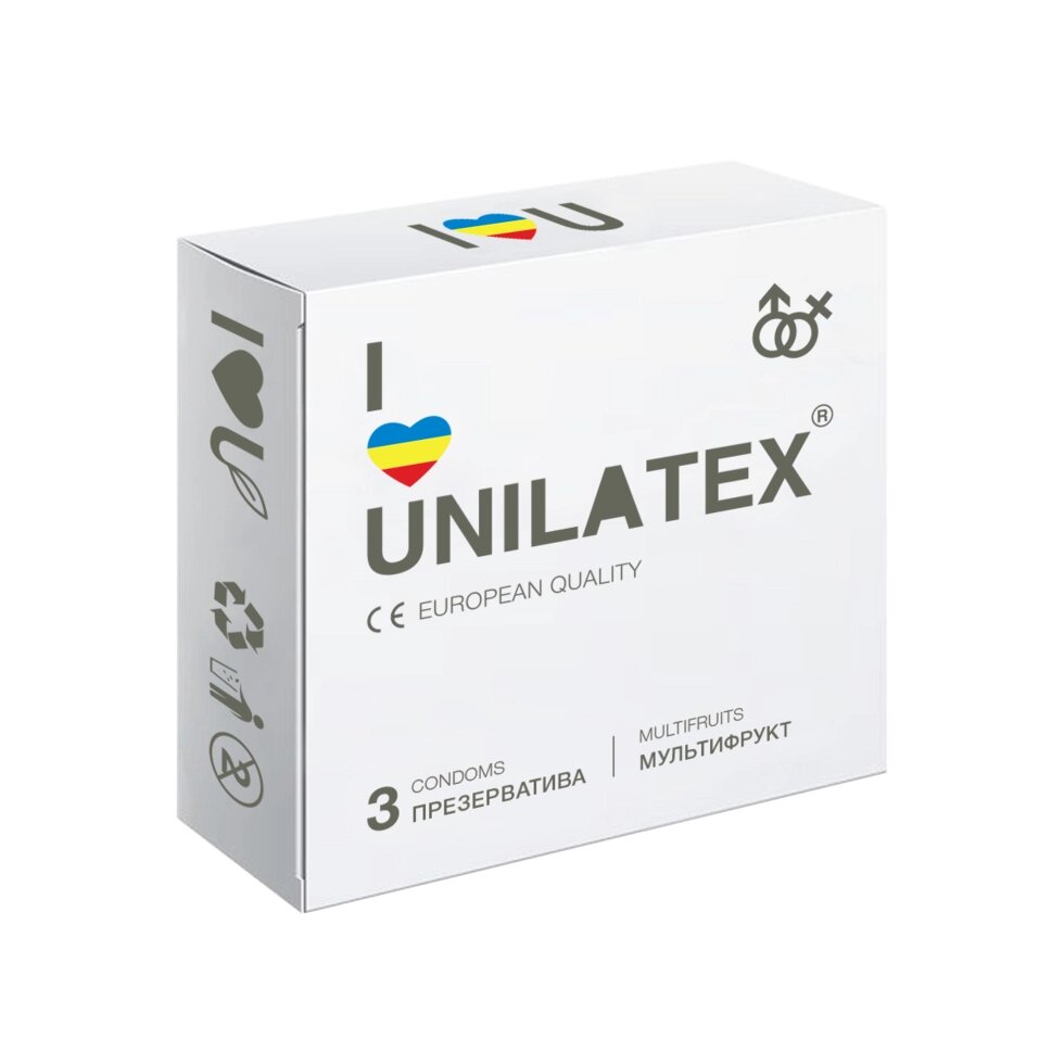 Презервативы Unilatex Multifruits/ароматизированные, 3 шт от компании Оптовая компания "Sex Opt" - фото 1