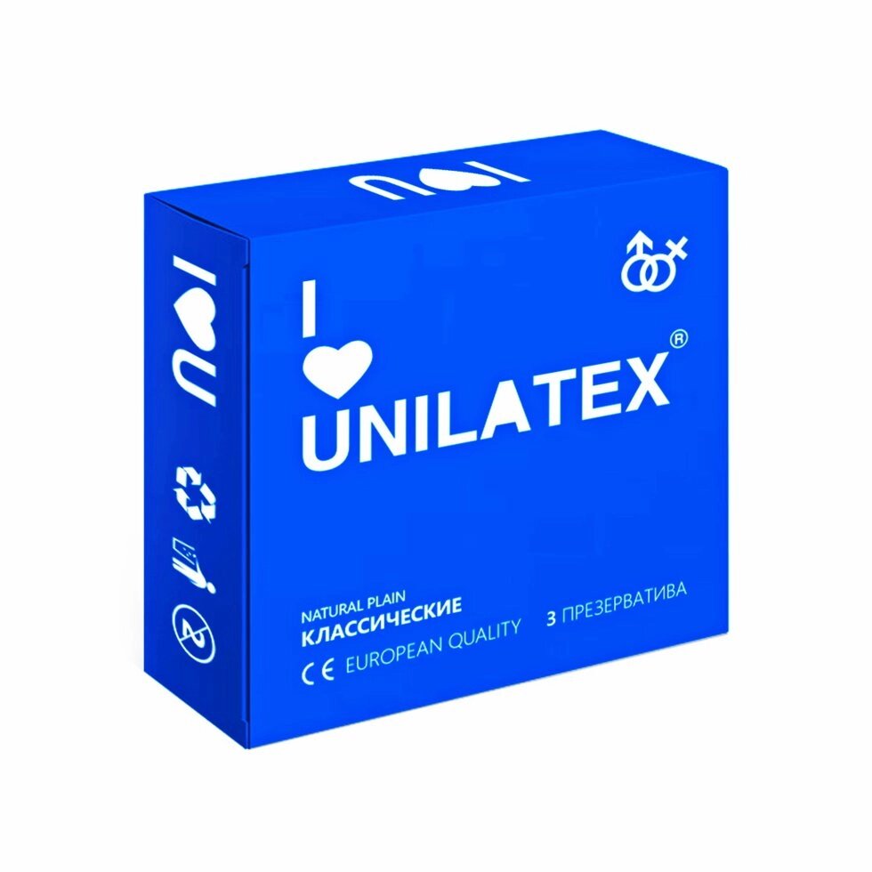 ПРЕЗЕРВАТИВЫ UNILATEX "NATURAL PLAIN" классические, 3 шт., арт. 3002 от компании Оптовая компания "Sex Opt" - фото 1