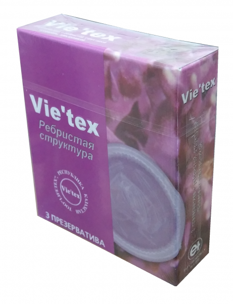 Презервативы Vietex ребристая структура (12 пачек по 3 шт) от компании Оптовая компания "Sex Opt" - фото 1