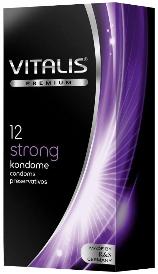 Презервативы Vitalis Premium Strong сверхпрочные, 12 шт. от компании Оптовая компания "Sex Opt" - фото 1