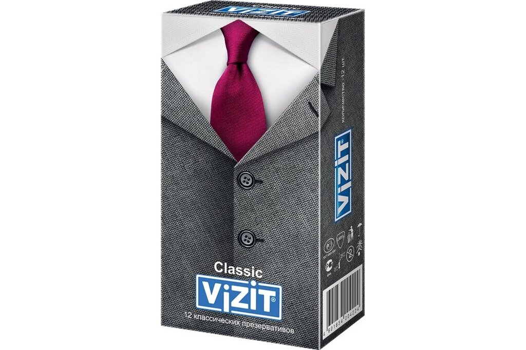 Презервативы Vizit классические 12 шт. от компании Оптовая компания "Sex Opt" - фото 1