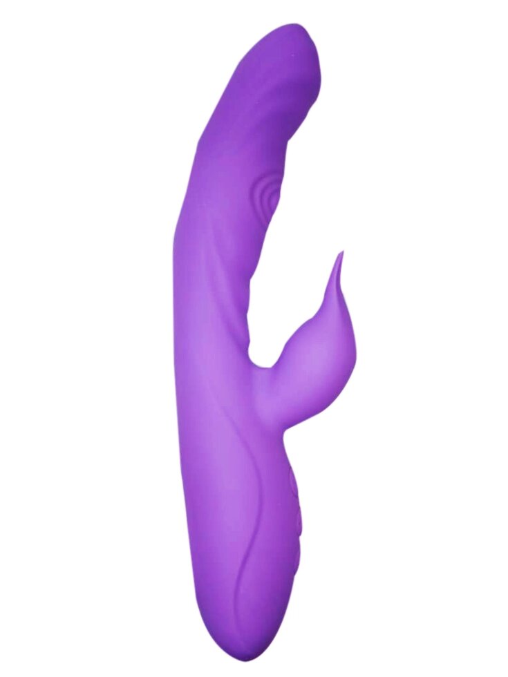 Рельефный вибратор-кролик Flap (фиолетовый) от компании Оптовая компания "Sex Opt" - фото 1