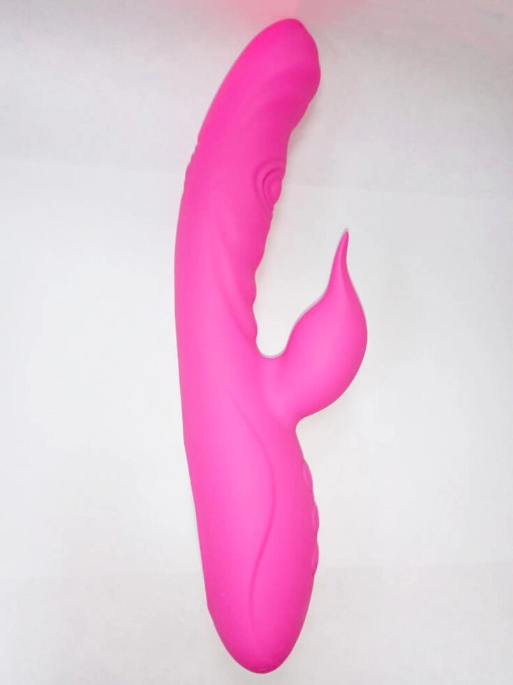 Рельефный вибратор-кролик Flap (розовый) от компании Оптовая компания "Sex Opt" - фото 1