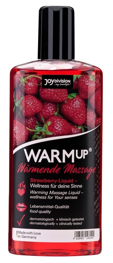 Съедобный массажный гель Joy Division WARMup со вкусом клубники (150 мл.) от компании Оптовая компания "Sex Opt" - фото 1
