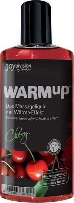 Съедобный массажный гель Joy Division WARMup со вкусом вишни (150 мл.) от компании Оптовая компания "Sex Opt" - фото 1