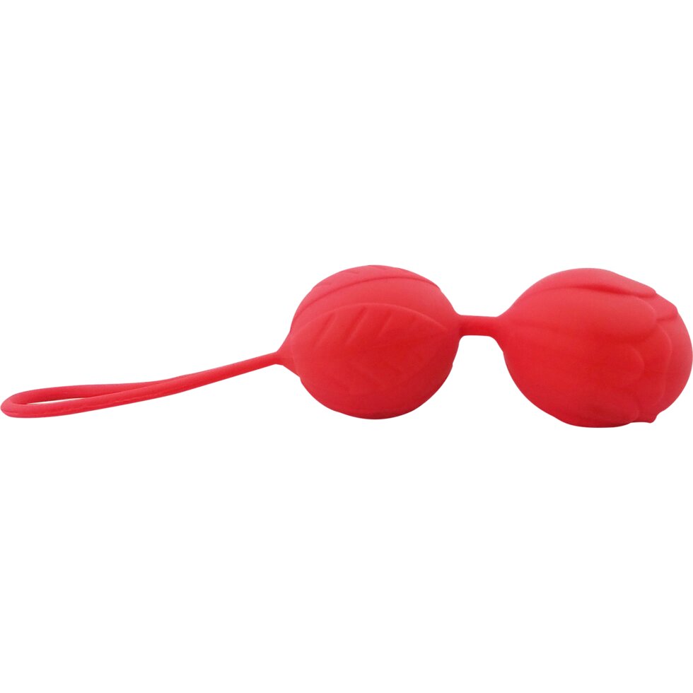 Силиконовые вагинальные шарики красные Lealso (15,5*3,6) от компании Оптовая компания "Sex Opt" - фото 1