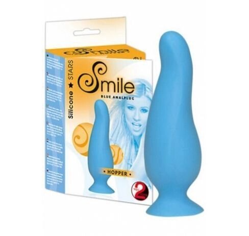 Smile Анальная втулка hopper голубая от компании Оптовая компания "Sex Opt" - фото 1