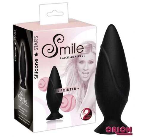 SMILE  Анальная втулка Pointer черная S от компании Оптовая компания "Sex Opt" - фото 1