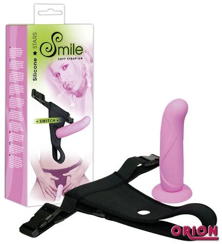 SMILE Страпон Silicone розовый от компании Оптовая компания "Sex Opt" - фото 1