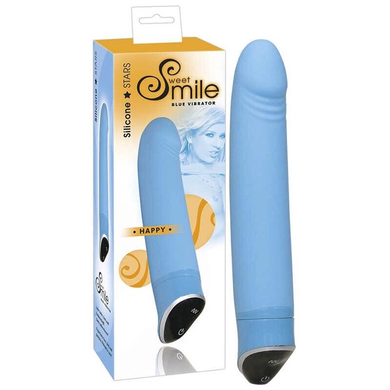 SMILE Вибратор Happy голубой от компании Оптовая компания "Sex Opt" - фото 1