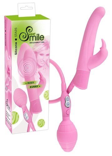 Smile Вибратор с эффектом увеличения Rosy Bunny от компании Оптовая компания "Sex Opt" - фото 1