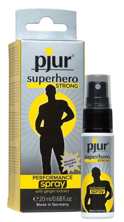 Спрей pjur Superhero Strong Spray на водной основе, 20 мл от компании Оптовая компания "Sex Opt" - фото 1