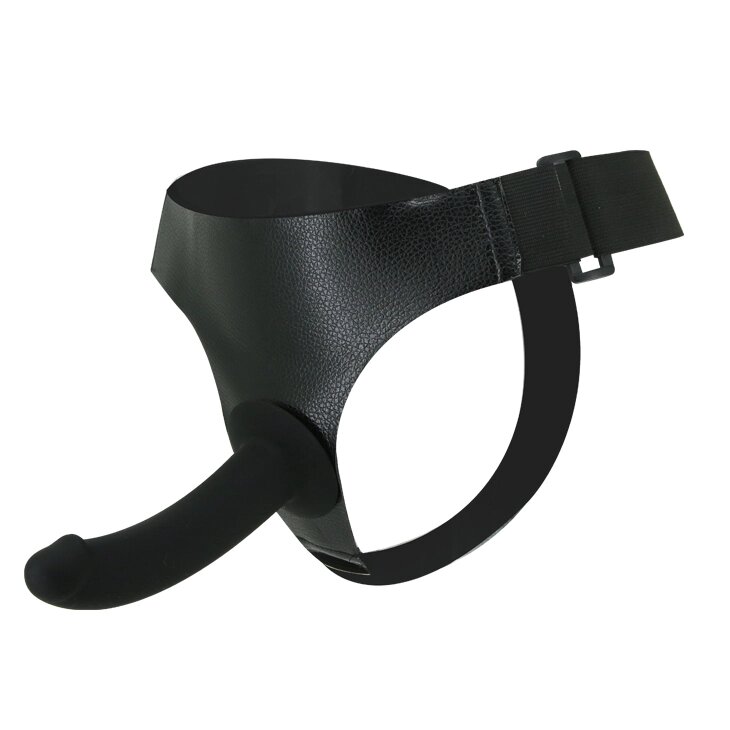 Страпон на трусиках Ultra Passionate Harness (15*3,2 см.) черный от компании Оптовая компания "Sex Opt" - фото 1
