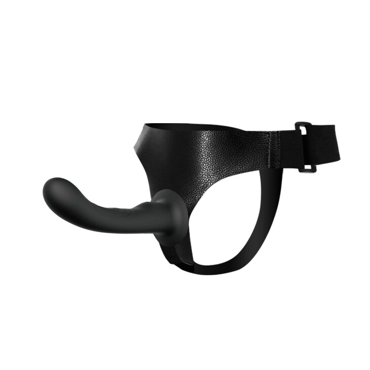 Страпон на трусиках Ultra Passionate Harness (15,8*3,8 см.) черный от компании Оптовая компания "Sex Opt" - фото 1