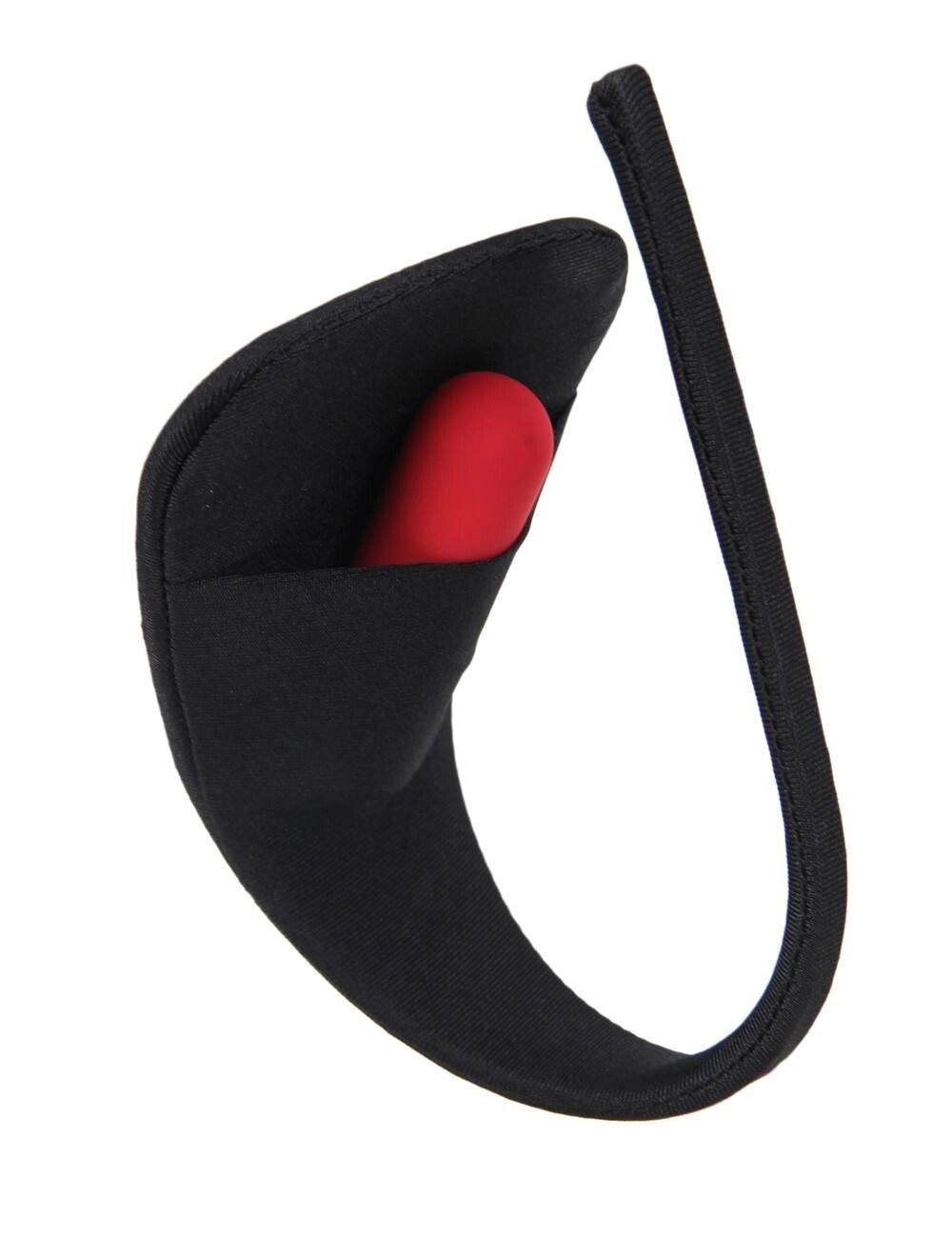 Стринги-С с карманом для вибропули (черный) от компании Оптовая компания "Sex Opt" - фото 1