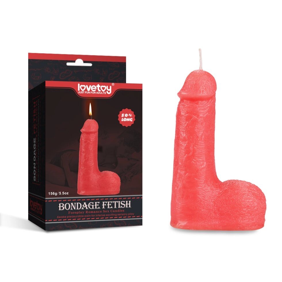 Свеча Bondage Fetish красный цвет (низкотемпературная) от компании Оптовая компания "Sex Opt" - фото 1