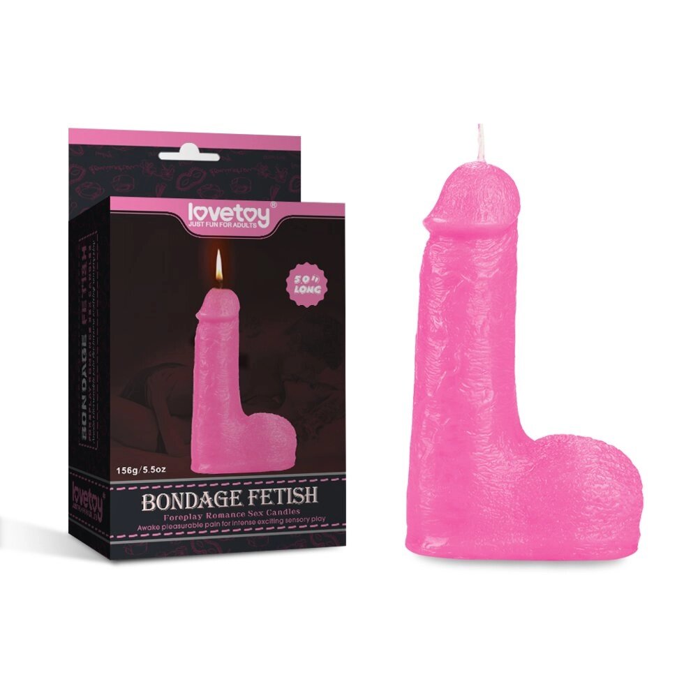 Свеча Bondage Fetish розовый цвет (низкотемпературная) от компании Оптовая компания "Sex Opt" - фото 1