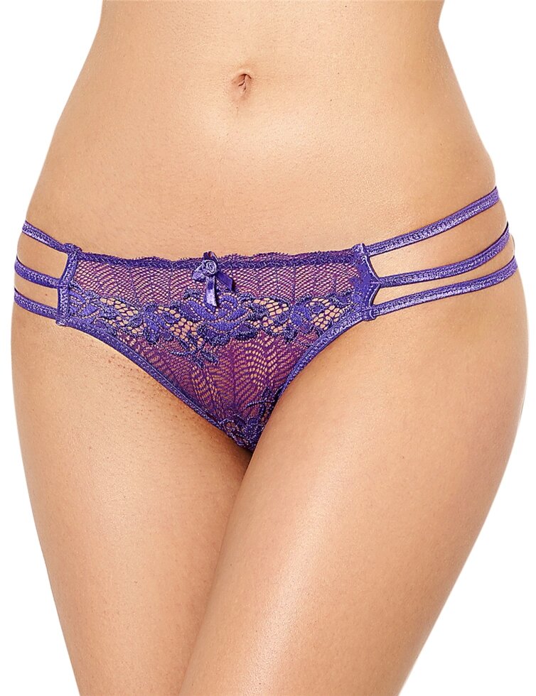 Трусики Naughty Purple Lace Strapy (XL) от компании Оптовая компания "Sex Opt" - фото 1