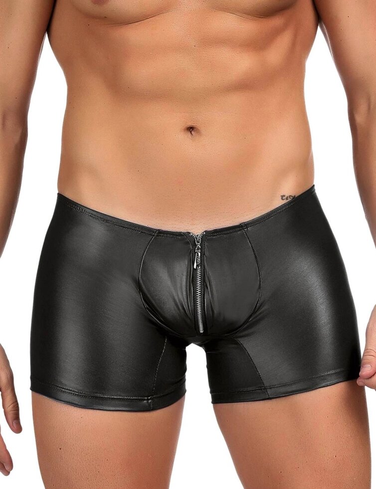 Трусы мужские "Хипсы" черные с замочком (размер М) от компании Оптовая компания "Sex Opt" - фото 1