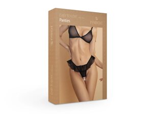 Утонченные черные трусики с доступом и нежной юбочкой (Easy to love) (L/XL (46-48