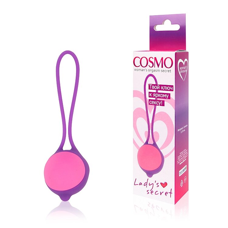 Вагинальный шарик Cosmo, фиолетовый (D 34) от компании Оптовая компания "Sex Opt" - фото 1
