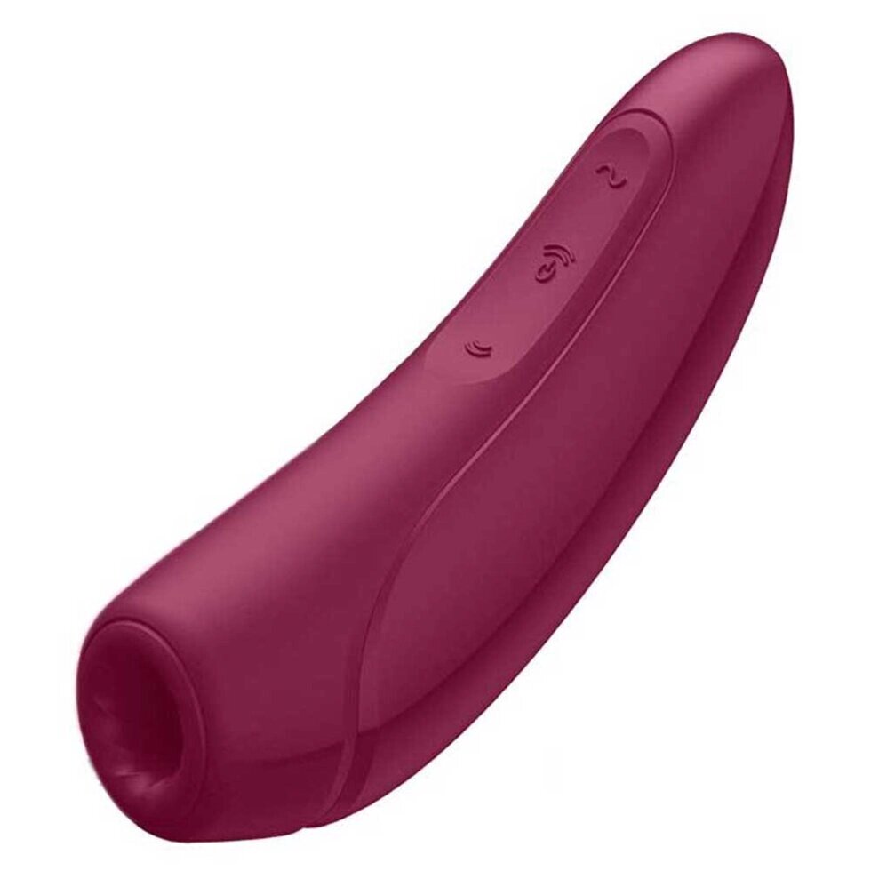 Вакуумный клиторальный стимулятор Satisfyer Curvy 1+ (темно-красный) от компании Оптовая компания "Sex Opt" - фото 1