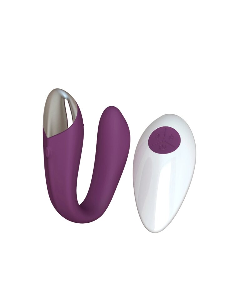 Вибратор для пар с пультом ДУ Fera, цвет сливовый (INFINITE) от компании Оптовая компания "Sex Opt" - фото 1