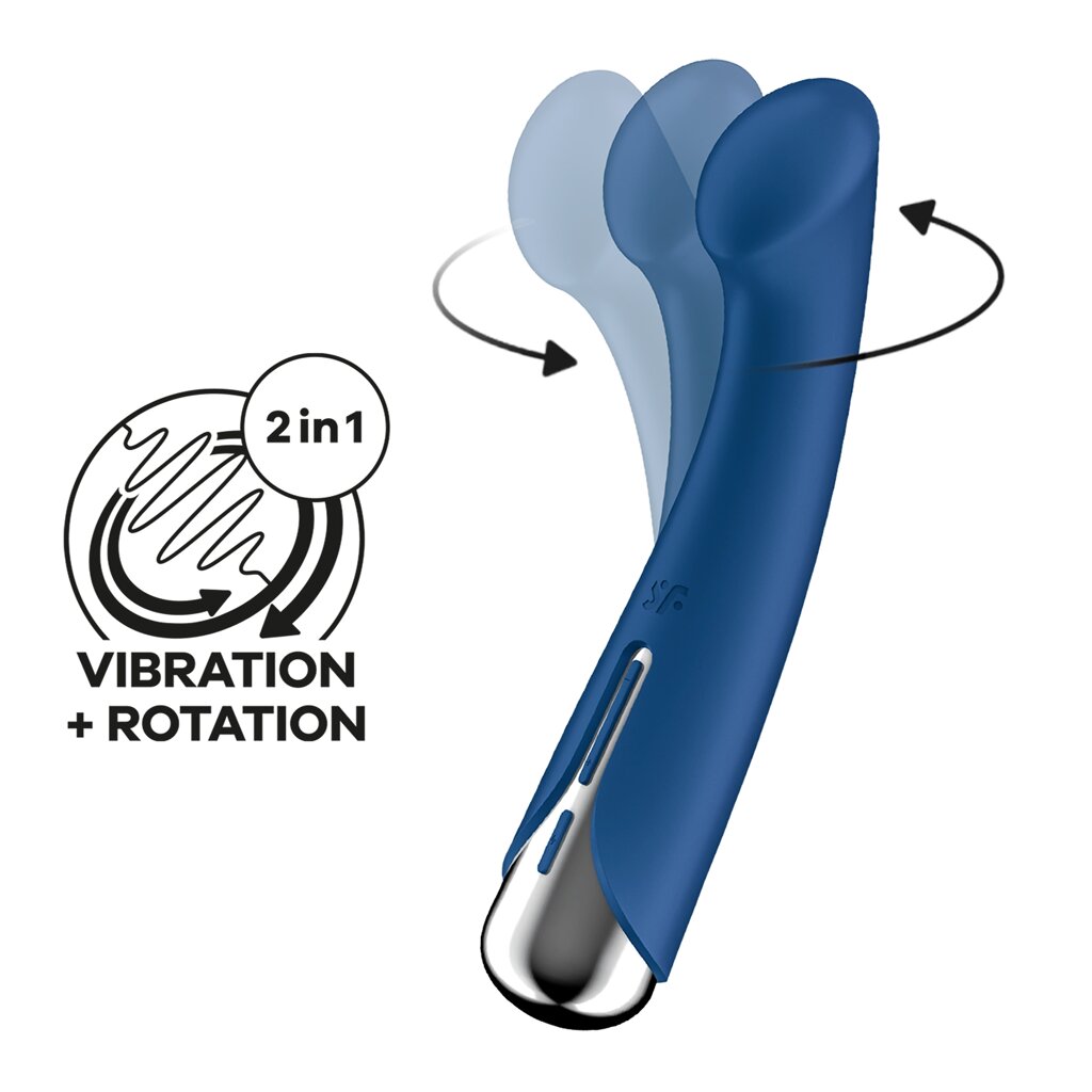 Вибратор для точки G с ротацией Satisfyer Spinning G-Spot 1 синий от компании Оптовая компания "Sex Opt" - фото 1