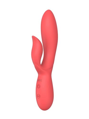 Вибратор кролик из жидкого силикона Isida, цвет коралловый (INFINITE) от компании Оптовая компания "Sex Opt" - фото 1