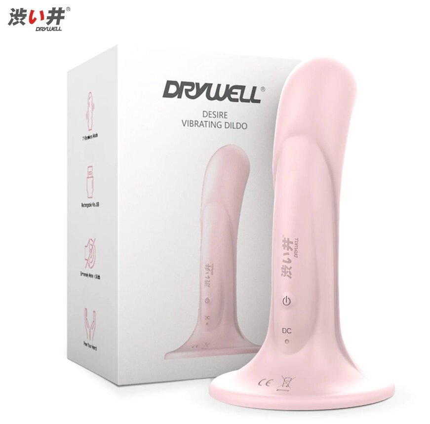 Вибратор на присоске DryWell Desire от компании Оптовая компания "Sex Opt" - фото 1