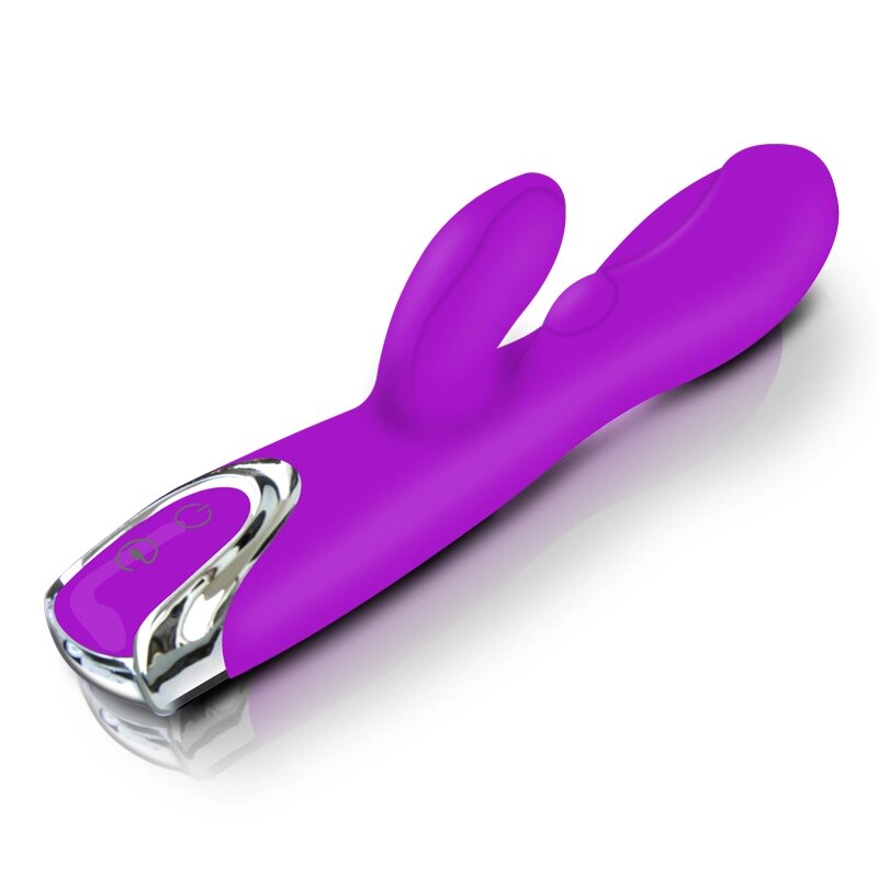 Вибратор с клиторальным стимулятором  Enchanted Bunny фиолетовый от компании Оптовая компания "Sex Opt" - фото 1