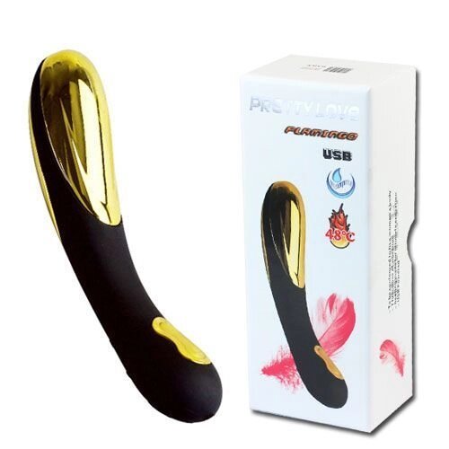 Вибратор с подогревом "Flamingo" (с USB шнуром) от компании Оптовая компания "Sex Opt" - фото 1