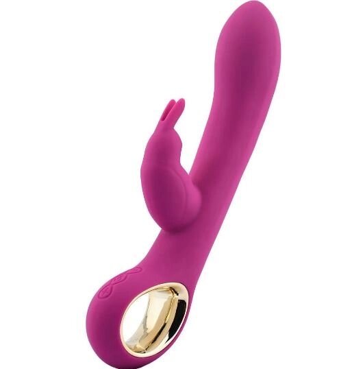 Вибратор со стимуляцией клитора "Rabbit" DINI от Lealso (розовый) от компании Оптовая компания "Sex Opt" - фото 1