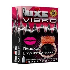 Виброкольцо Luxe VIBRO Поцелуй стриптизерши от компании Оптовая компания "Sex Opt" - фото 1