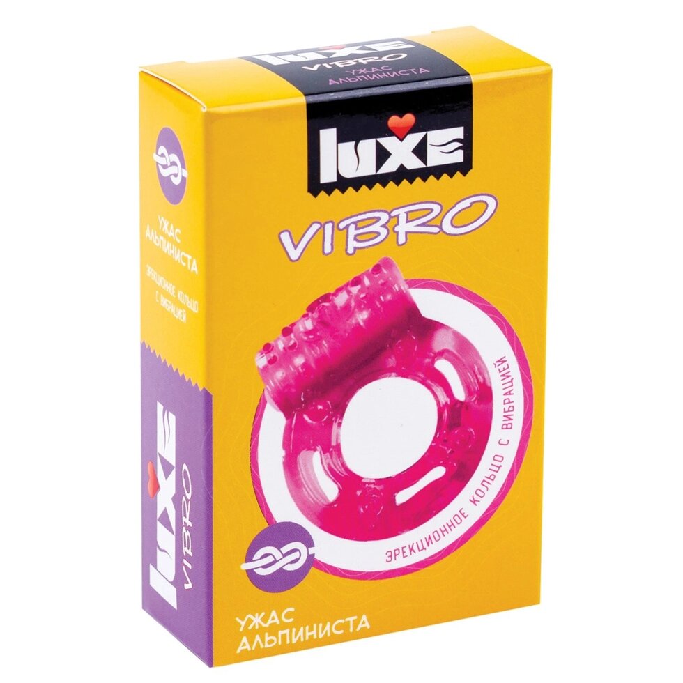 Виброкольцо LUXE VIBRO Ужас альпиниста (+ презерватив) от компании Оптовая компания "Sex Opt" - фото 1