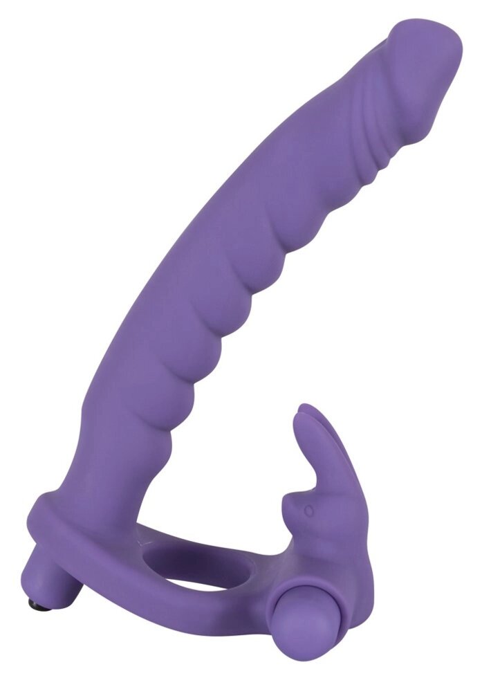 Виброкольцо-страпон с клиторальным стимулятором Los Analos от компании Оптовая компания "Sex Opt" - фото 1