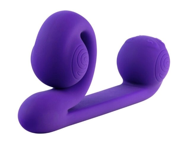 Вибромассажер для двойной стимуляции Snail Vibe фиолетовый от компании Оптовая компания "Sex Opt" - фото 1